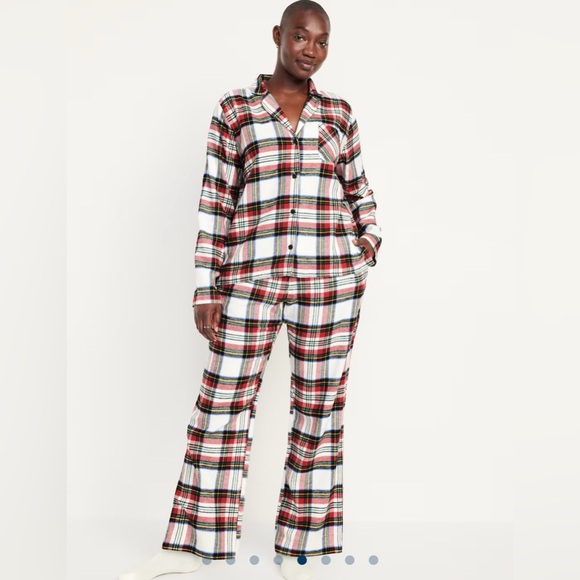 New Old Navy flannel plaid Christmas Pajama Set women’s 4X 26 28 - Picture 1 of 9